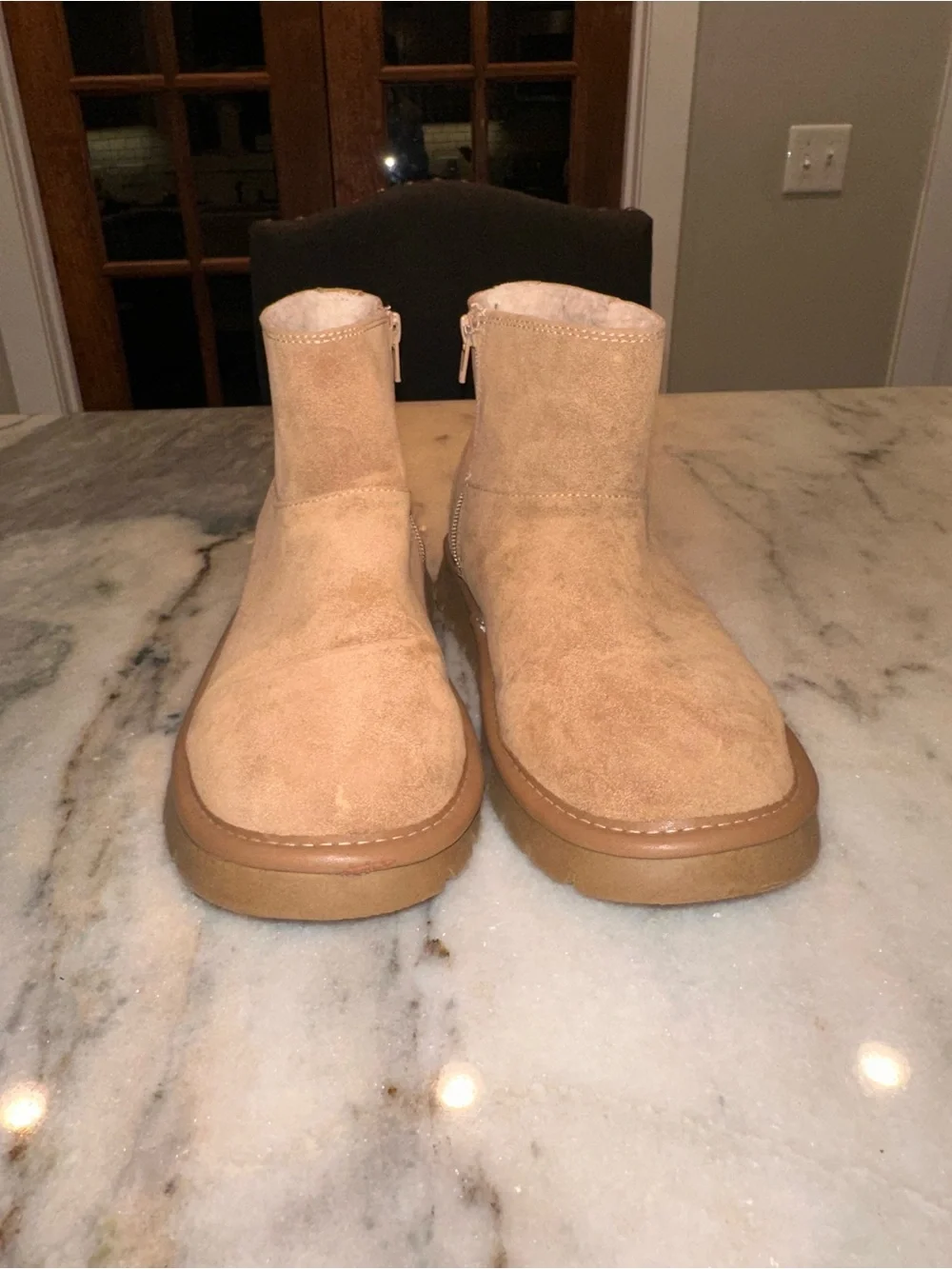 Universal Thread Size 8 Women's Ankle Boots in Tan Side Zipper